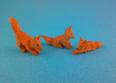 Fuchs 5 cm  -  3-er Gruppe