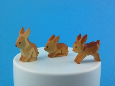 Preview: Hasen 2 cm  -  3-er Gruppe